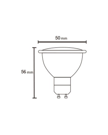 BOMBILLA LED GU10 6W 110º SMD FROSTED COVER 4000K